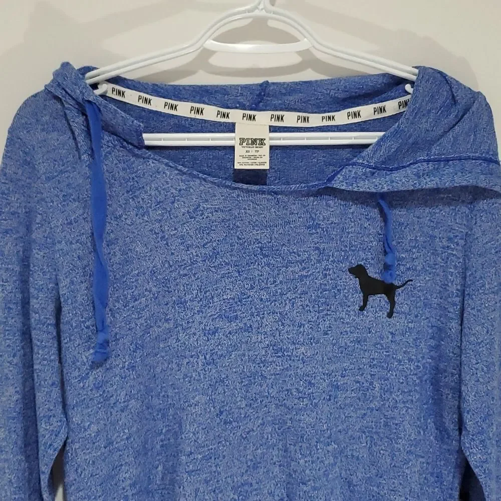 Pink Victoria's Secret blue xs long sleeve hoodie - Picture 2 of 5